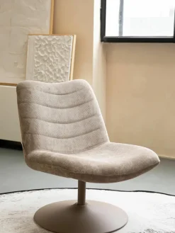 Draaibar corduroy loungefauteuil Bubba