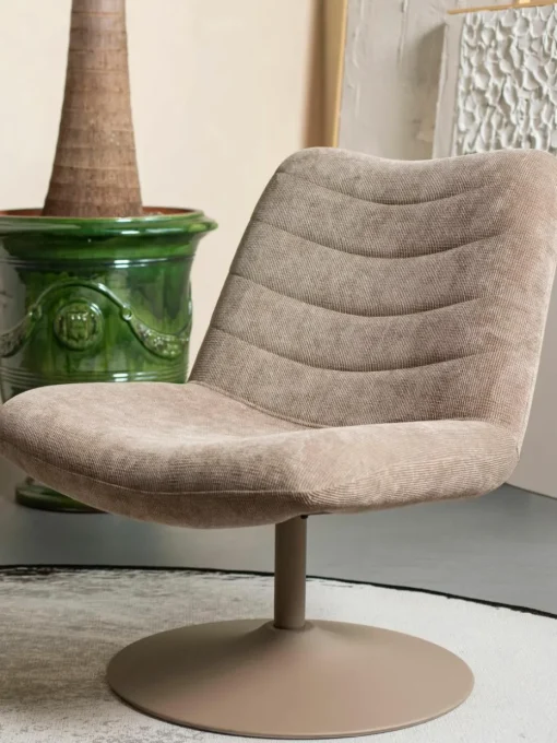Draaibar corduroy loungefauteuil Bubba