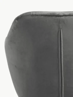 Draaibare fluwelen armstoel Lucie