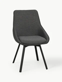 Draaibare gestoffeerde stoelen Alison, 2 stuks