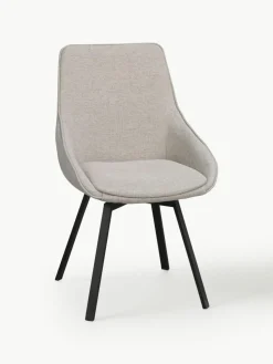 Draaibare gestoffeerde stoelen Alison, 2 stuks