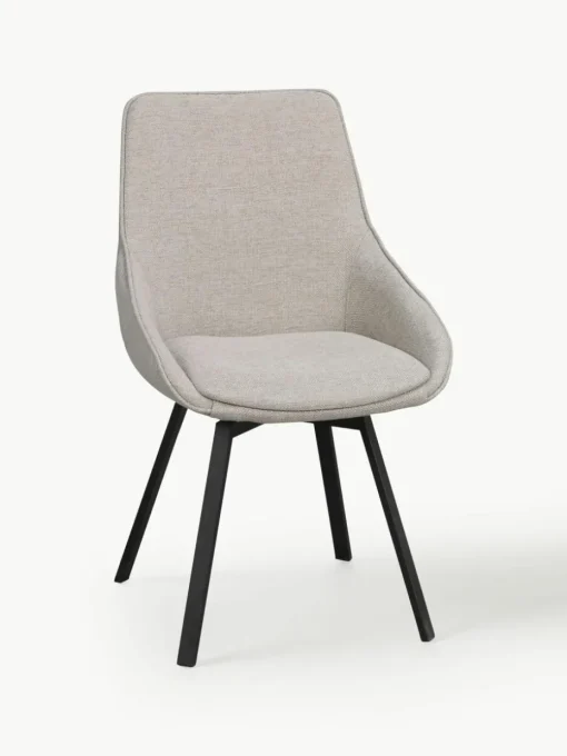 Draaibare gestoffeerde stoelen Alison, 2 stuks