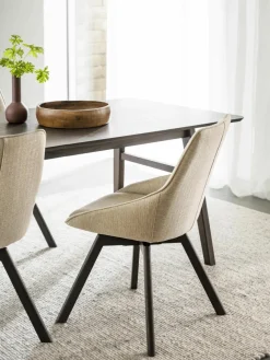 Draaibare gestoffeerde stoelen Alison, 2 stuks