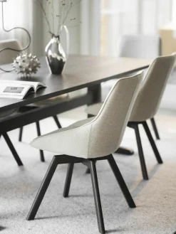 Draaibare gestoffeerde stoelen Alison, 2 stuks