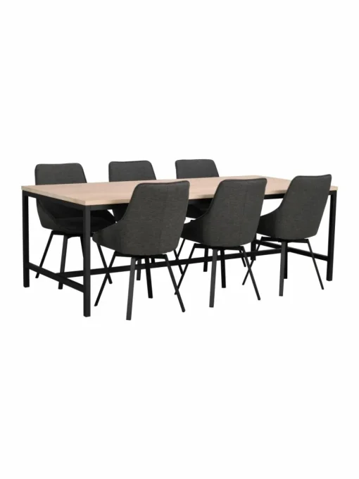 Draaibare gestoffeerde stoelen Alison, 2 stuks