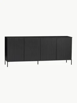 Dressoir Avourio van grenenhout met geribde voorkant
