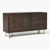 Dressoir Luca van mangohout met visgraat-patroon