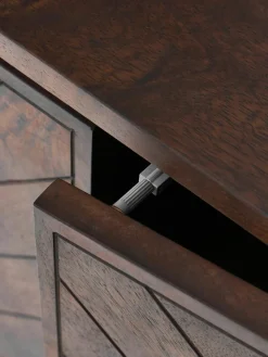 Dressoir Luca van mangohout met visgraat-patroon