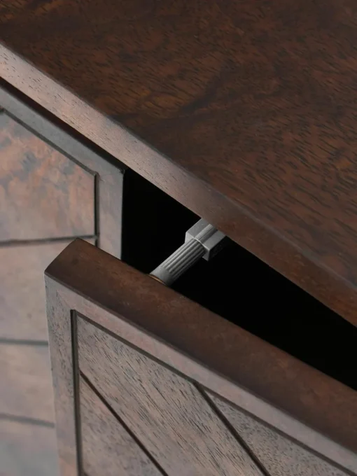 Dressoir Luca van mangohout met visgraat-patroon