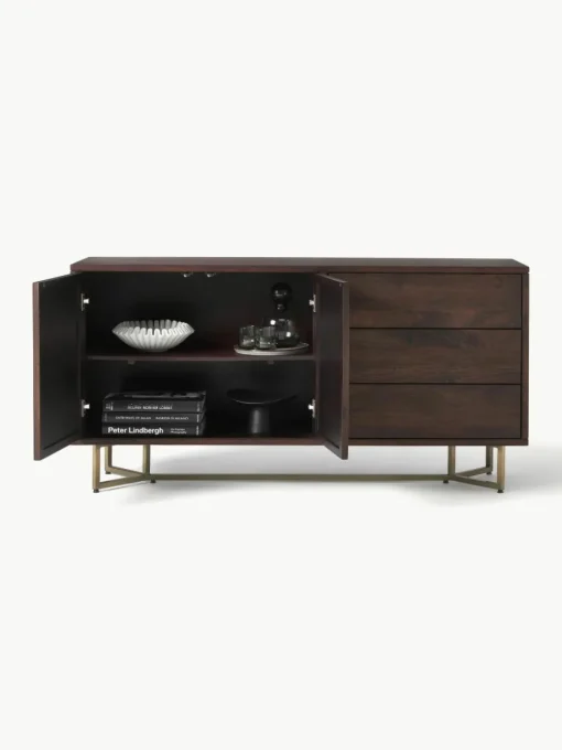 Dressoir Luca van mangohout met visgraat-patroon