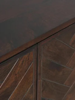 Dressoir Luca van mangohout met visgraat-patroon