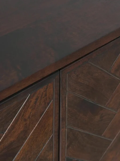 Dressoir Luca van mangohout met visgraat-patroon