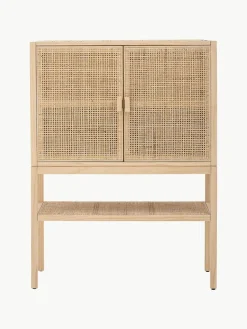 Dressoir Sanna van grenenhout en rotan