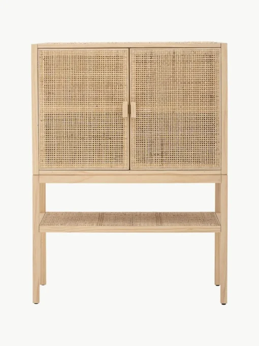 Dressoir Sanna van grenenhout en rotan