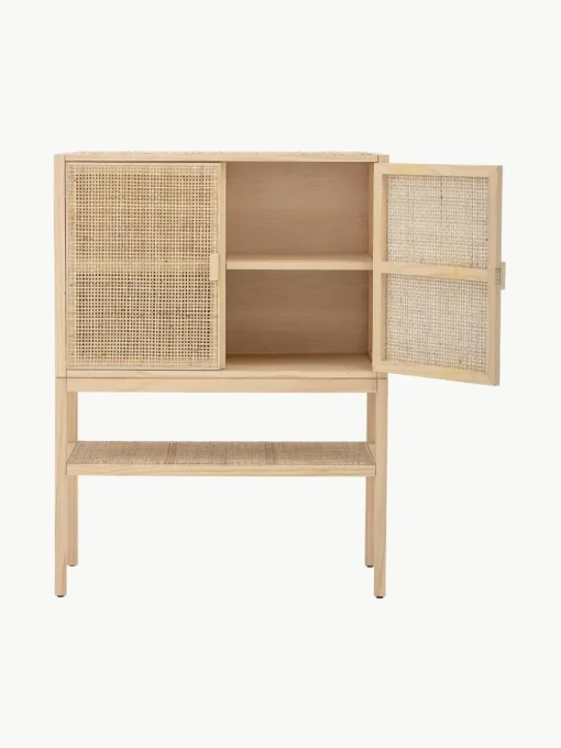 Dressoir Sanna van grenenhout en rotan