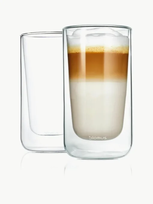 Dubbelwandige koffieglazen Nero, 2 stuks