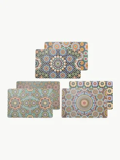 Dubbelzijdig bedrukte placemats Marrakesch Doubleface, set van 6