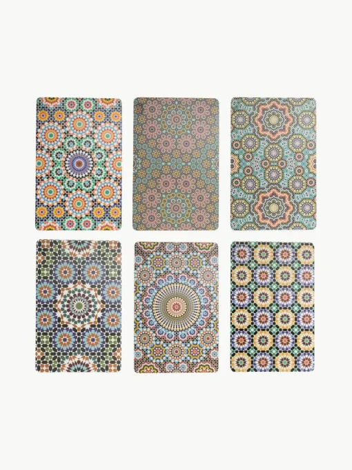 Dubbelzijdig bedrukte placemats Marrakesch Doubleface, set van 6