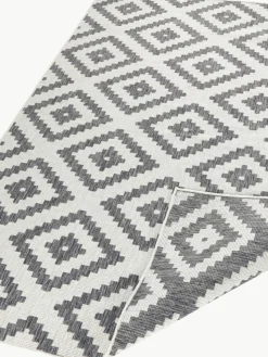 Dubbelzijdig in- & outdoor vloerkleed Malta in grijs/crème kleur