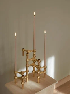 Dunne dinerkaarsen Stoff Nagel, 6 stuks