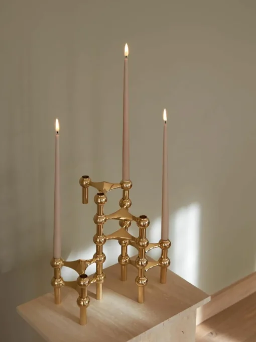 Dunne dinerkaarsen Stoff Nagel, 6 stuks