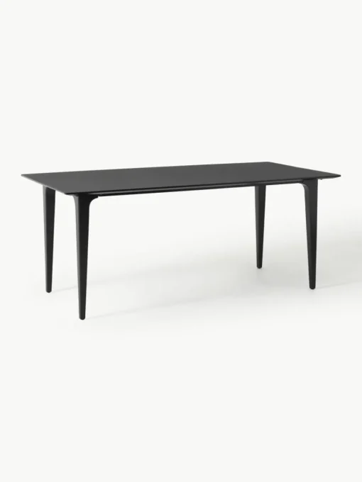 Eettafel Archie van mangohout in zwart, in verschillende formaten
