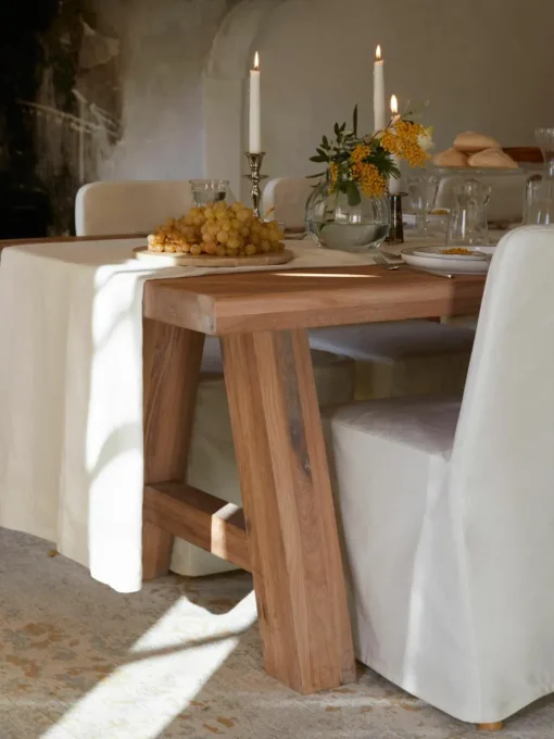 Eettafel Ashton van eikenhout, in verschillende formaten