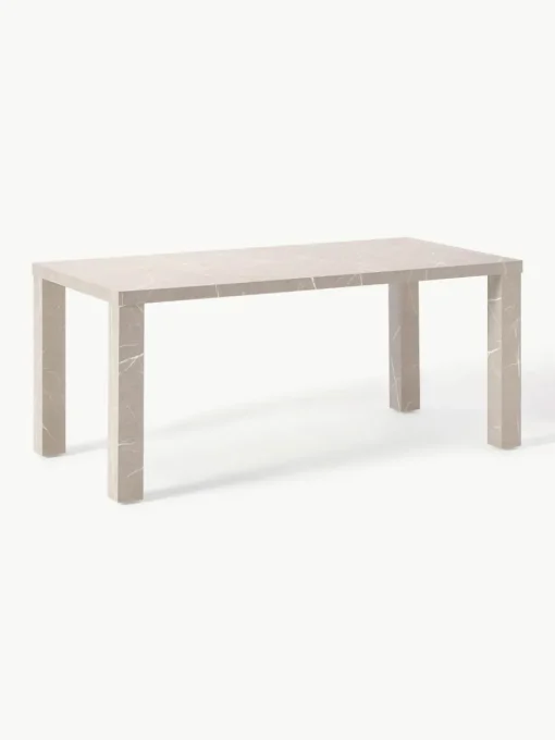 Eettafel Carl in marmerlook, 180 x 90 cm