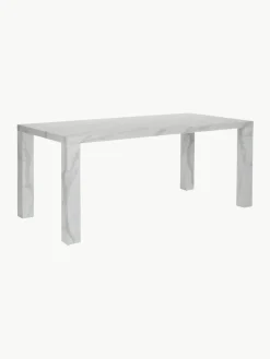 Eettafel Carl in marmerlook, 180 x 90 cm