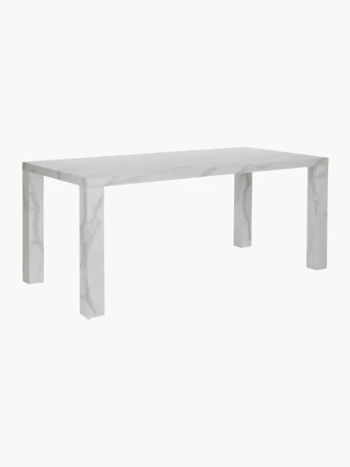 Eettafel Carl in marmerlook, 180 x 90 cm