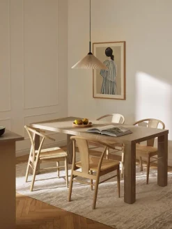 Eettafel Carl in marmerlook, 180 x 90 cm