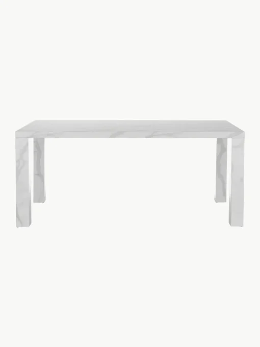 Eettafel Carl in marmerlook, 180 x 90 cm