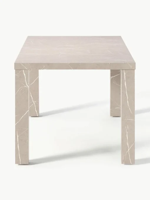 Eettafel Carl in marmerlook, 180 x 90 cm