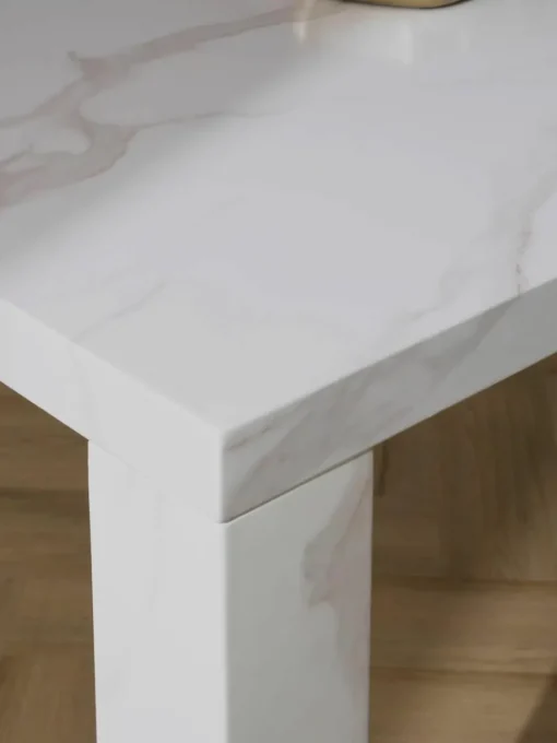 Eettafel Carl in marmerlook, 180 x 90 cm