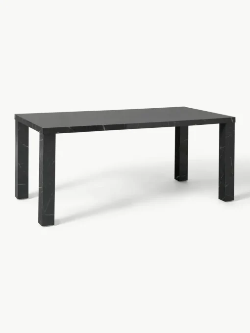 Eettafel Carl met marmerlook, 180 x 90 cm