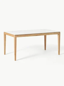 Eettafel Jackson met tafelblad in marmerlook, verschillende formaten