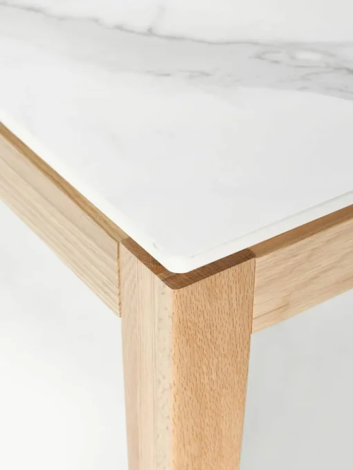 Eettafel Jackson met tafelblad in marmerlook, verschillende formaten