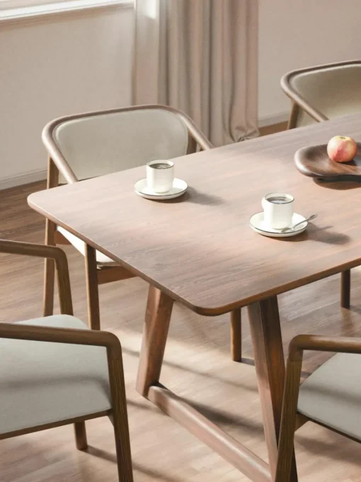 Eettafel Nik van eikenhout, in verschillende formaten