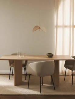 Eettafel Toni in lichtbruin, 200 x 90 cm