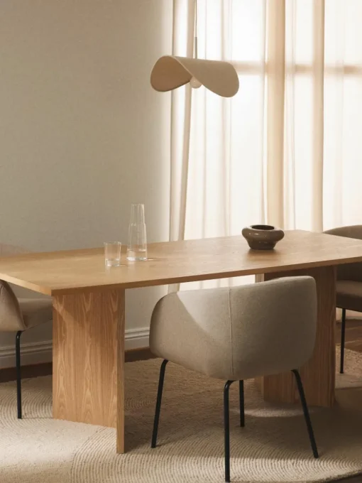 Eettafel Toni in lichtbruin, 200 x 90 cm