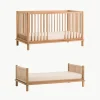 Eikenhouten babybedje Latitude met uitbouw tot ledikant, 70 x 140 cm