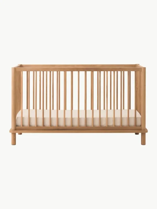 Eikenhouten babybedje Latitude met uitbouw tot ledikant, 70 x 140 cm