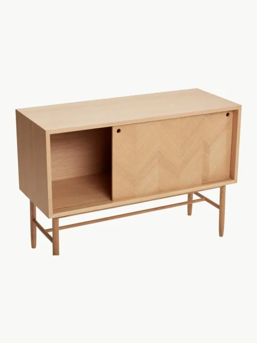 Eikenhouten dressoir Herringbone met visgraatpatroon