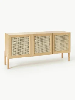 Eikenhouten dressoir Jolie met Weens vlechtwerk