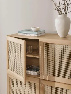 Eikenhouten dressoir Jolie met Weens vlechtwerk