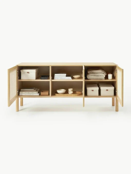 Eikenhouten dressoir Jolie met Weens vlechtwerk