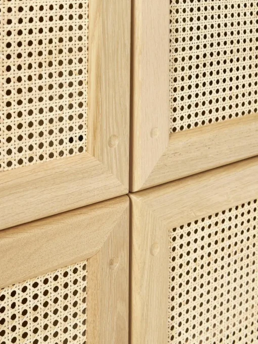 Eikenhouten dressoir Jolie met Weens vlechtwerk