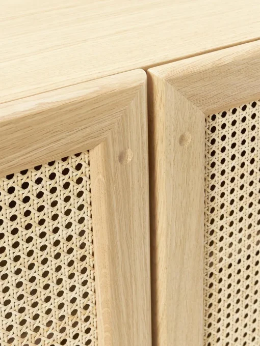 Eikenhouten dressoir Jolie met Weens vlechtwerk