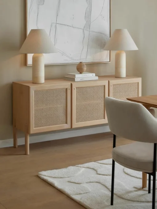 Eikenhouten dressoir Jolie met Weens vlechtwerk