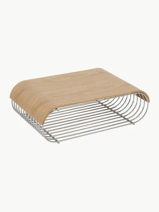 Eikenhouten tafelblad Curva voor wandrek